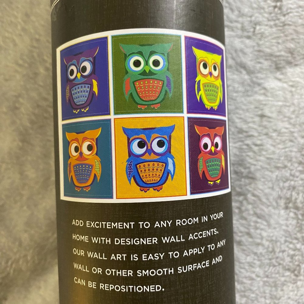 Adhesive Owl Pop Art (New)